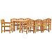 Set da Pranzo per Giardino 9 pz in Legno Massello di Teak - Foto miniatura 1