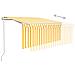 Tenda Retrattile Automatica Con Parasole 3,5x2,5m Gialla Bianca - Foto miniatura 3