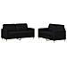 Set Di Divani 2 Pz Con Cuscini Nero In Tessuto - Foto miniatura 1