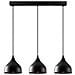 Louise Lampada A Sospensione A 3 Lampadine In Metallo Nero - Foto miniatura 1