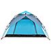 Tenda a Cupola da Campeggio 4 Persone Blu a Rilascio Rapido - Foto miniatura 7