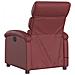 Poltrona Massaggiante Reclinabile Rosso Vino in Similpelle - Foto miniatura 5