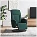 Poltrona Reclinabile con Poggiapiedi Verde Scuro in Velluto - Foto miniatura 2