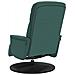 Poltrona Reclinabile con Poggiapiedi Verde Scuro in Velluto - Foto miniatura 5