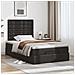 Struttura Letto Pouf con Materasso Nero 120x200 cm Similpelle - Foto miniatura 4