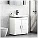 Mobile per lavabo da bagno TULUM Bianco 60 x 34 x 63 cm - Foto miniatura 4