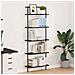 Libreria Rovere nero 60 x 24 x 168 cm Legno multistrato - Foto miniatura 2