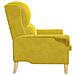 poltrona Giallo 76 x 94 x 102 cm Velluto - Foto miniatura 5