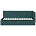 Cornice del letto ad angolo Verde scuro 90 x 200 cm Tessuto - Foto miniatura 5