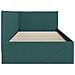 Cornice del letto ad angolo Verde scuro 90 x 200 cm Tessuto - Foto miniatura 6
