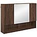 Mobiletto per specchio da bagno Rovere marrone 80 x 17 x 55 cm - Foto miniatura 1