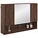 Mobiletto per specchio da bagno Rovere marrone 80 x 17 x 55 cm - Foto miniatura 3