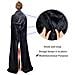 Coperta Indossabile Oversize Con Maniche E Tasca, Chiusura Regolabile A Strappo 150x180cm Black - Foto miniatura 5