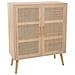 Credenza In Mdf E Rete, Marrone, 80x37x101 Cm - Foto miniatura 1