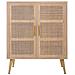 Credenza In Mdf E Rete, Marrone, 80x37x101 Cm - Foto miniatura 7