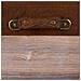 Baule In Legno E Sgabello In Similpelle Marrone 80x40x38h - Foto miniatura 8