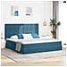 Letto con contenitore e materasso Blu Scuro 200 x 200 cm - Foto miniatura 2