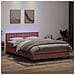 Letto a Molle con Materasso e LED Rosa 160x210 cm in Velluto - Foto miniatura 2