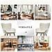 Sedia Moderna Con Motivo Fogliare - Design Semplice E Naturale, Versatile Per Soggiorno E Ufficio, Bianco - Foto miniatura 7