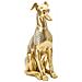 Scultura Cane 6-oro-poliresina-19,8x10x29 Cm - Foto miniatura 1