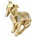 Scultura Cane 6-oro-poliresina-19,8x10x29 Cm - Foto miniatura 3