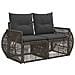 Set Divano da Giardino 8 pcs Grigio e Grigio Scuro polyrattan - Foto miniatura 2