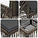 Set Divano da Giardino 8 pcs Grigio e Grigio Scuro polyrattan - Foto miniatura 7