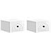 Mobiletto da notte a muro 2 pcs Bianco Lucido 33 x 34,5 x 20 cm - Foto miniatura 1