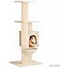Albero per gatti con pali per graffiare in sisal Crema 137 cm - Foto miniatura 3