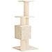 Albero per gatti con pali per graffiare in sisal Crema 137 cm - Foto miniatura 6