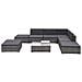 Set Divani da Giardino 8 pz con Cuscini in Polyrattan Grigio - Foto miniatura 4