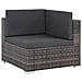 Set Divani da Giardino 8 pz con Cuscini in Polyrattan Grigio - Foto miniatura 5