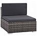 Set Divani da Giardino 8 pz con Cuscini in Polyrattan Grigio - Foto miniatura 7
