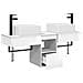 Set di Armadi da Bagno 3 pz Bianco Lucido 53 x 35 x 39 cm - Foto miniatura 2