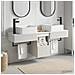 Set di Armadi da Bagno 3 pz Bianco Lucido 53 x 35 x 39 cm - Foto miniatura 7