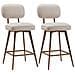 Set Di 2 Sgabelli Da Bar Bsm02 In Ecopelle Pu Girevoli Con Gambe In Metallo Colore Beige - Foto miniatura 1
