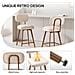 Set Di 2 Sgabelli Da Bar Bsm02 In Ecopelle Pu Girevoli Con Gambe In Metallo Colore Beige - Foto miniatura 2