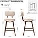 Set Di 2 Sgabelli Da Bar Bsm02 In Ecopelle Pu Girevoli Con Gambe In Metallo Colore Beige - Foto miniatura 3