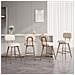 Set Di 2 Sgabelli Da Bar Bsm02 In Ecopelle Pu Girevoli Con Gambe In Metallo Colore Beige - Foto miniatura 5