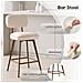 Set Di 2 Sgabelli Da Bar Bsm02 In Ecopelle Pu Girevoli Con Gambe In Metallo Colore Beige - Foto miniatura 7