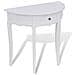 Tavolo Consolle Semicircolare Bianco Con Cassetto - Foto miniatura 1