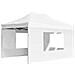 Gazebo Professionale Pieghevole Alluminio Pareti 4,5x3m Bianco - Foto miniatura 3