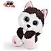 Glubschis Husky Barkley 15 Cm, Peluche Con Grandi Occhi Glitterati, Colore Bianco / marrone, 45558 - Foto miniatura 1