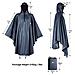Impermeabile Del Rivestimento Del Cappotto Pioggia Poncho Per Bicicletta Pioggia Capes Leggero Compatto Riutilizzabile Per Ragazzi Uomini Donne Adulti Grey - Foto miniatura 2