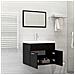Set Mobili Da Bagno Nero In Truciolato - Foto miniatura 3