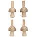 4 Pinze A Fungo In Legno Con Glitter Oro - Foto miniatura 1