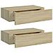 Scaffali Con Cassetti Da Parete 2pz Rovere 40x23,5x10 Cm In Mdf - Foto miniatura 2