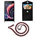 Catena Di Telefoni Cellulari Compatibile Con Htc Desire 10 Lifestyle / Desire 825 In Colorful Parrot - Coperchio Protettivo In Silicone Con Anelli D'argento, Cinturino In Corda E Custodia Staccabile - Foto miniatura 6
