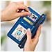 Custodia A Portafoglio Iphone 13 Pro Max Multiscomparto Supporto Video Azzurra - Foto miniatura 3