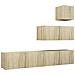 Set di Mobili Porta TV 4 pz Rovere Sonoma in Legno Multistrato - Foto miniatura 1